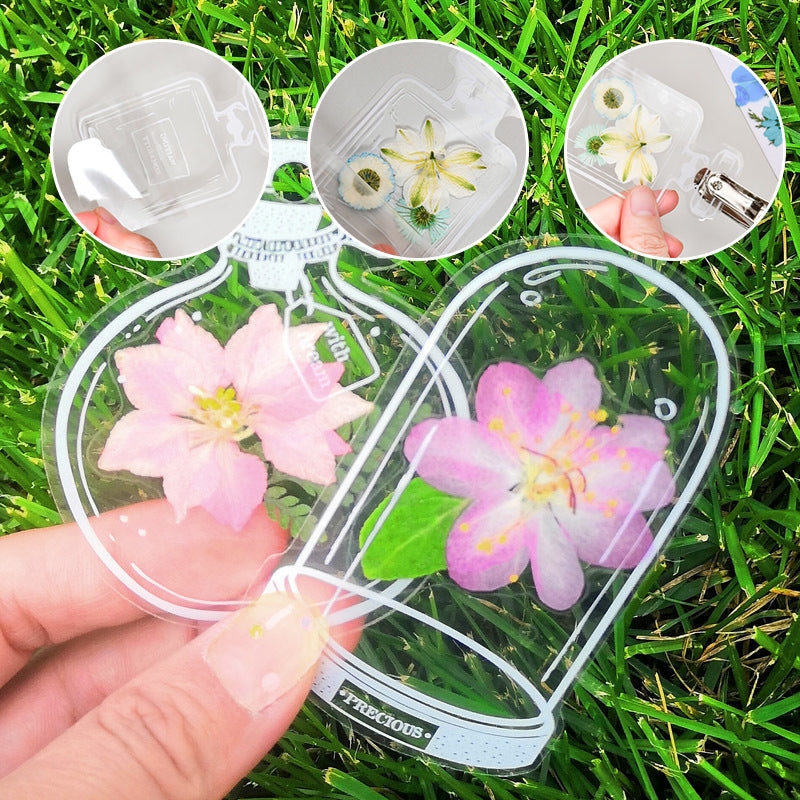 Transparent Flower Press Bookmarks (40 Pieces)